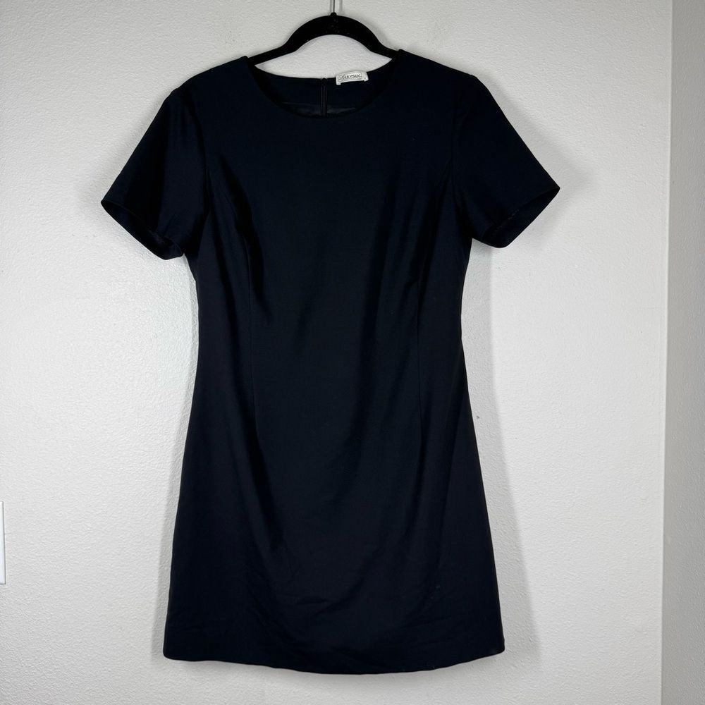 LILYSILK Round Neck Wool Silk Little Black Dress Knee Length Women’s Small